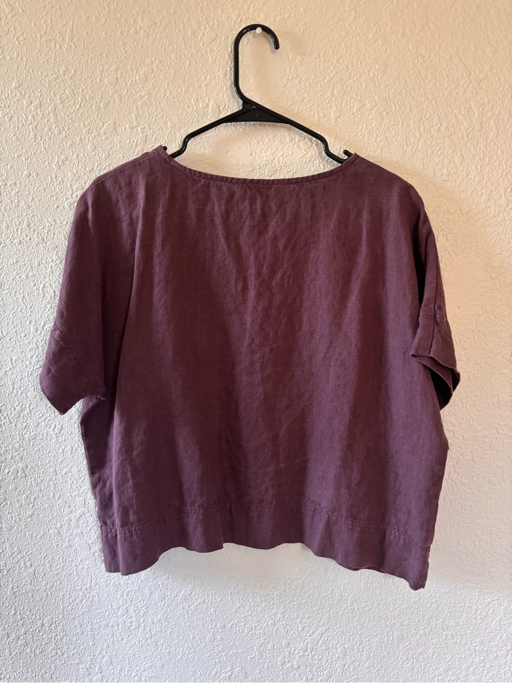 Linen Fox Mona Top in Eggplant - Picture 4 of 5
